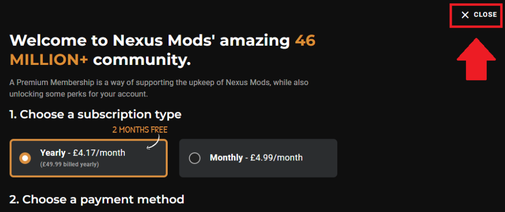 Nexus Modsのアカウント作成方法